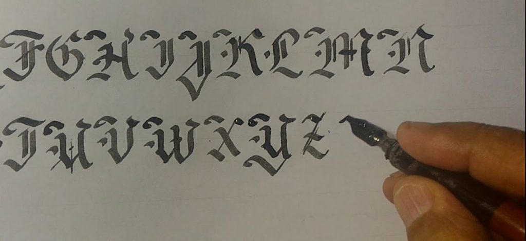 abecedario gotico letra por letra